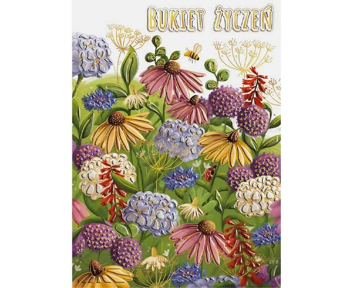Greeting card CARD B6 Bouquet of color